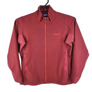 Mens Red Patagonia Polartec Windbloc Softshell Jacket Adze Hybrid Full Zip L